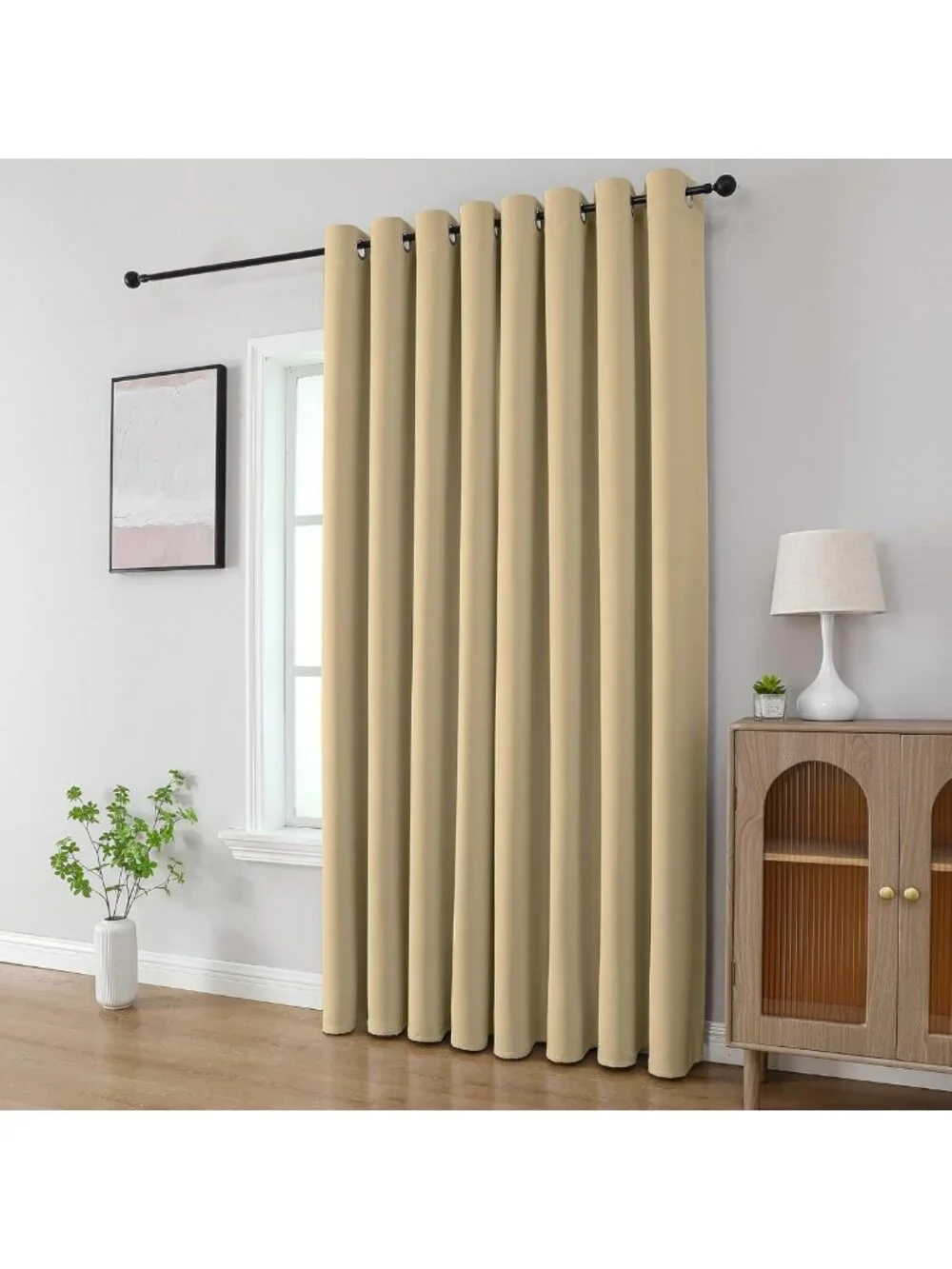 Beige Blackout Curtains 84